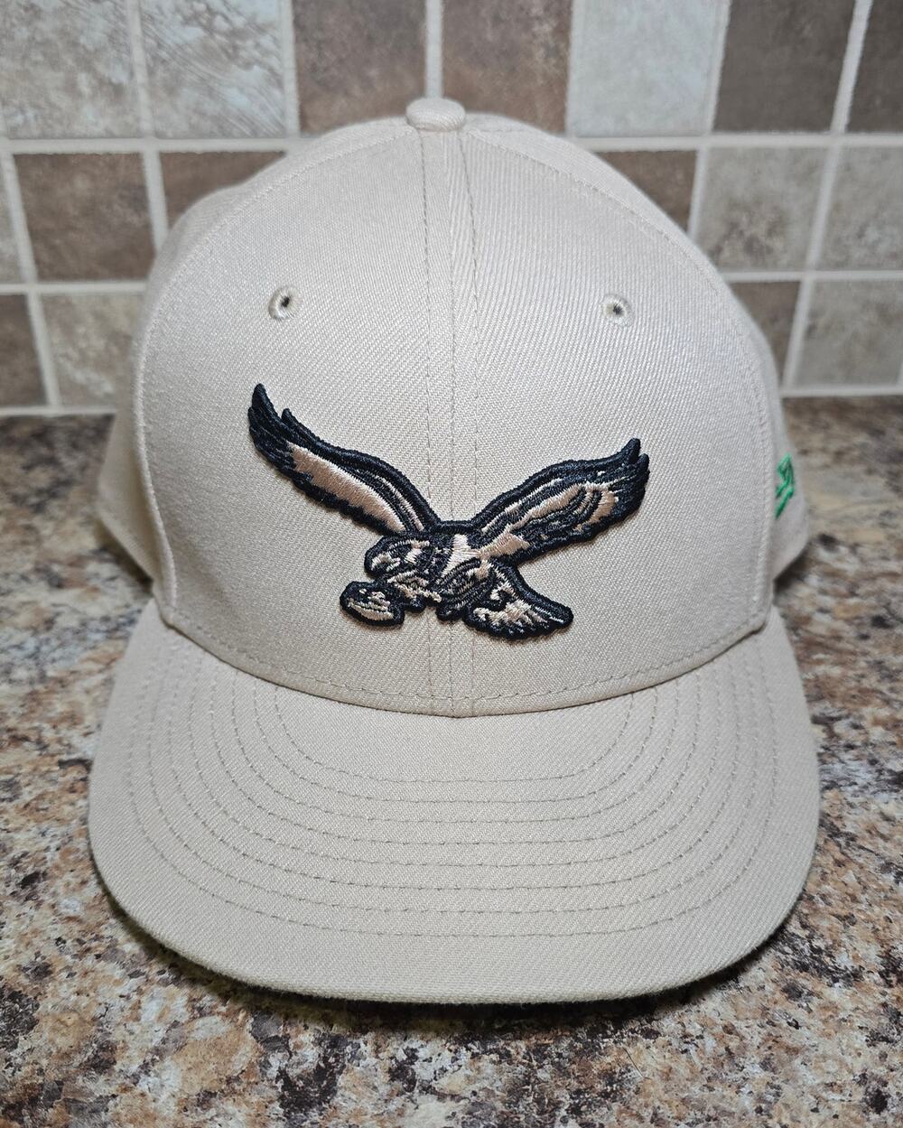 Philadelphia Eagles New Era 59fifty NFL Tan Hat 7 3/4